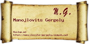 Manojlovits Gergely névjegykártya